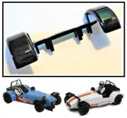 NEW Genuine Scalextric W10053 Front Mudguards For Caterham R500 Superlight