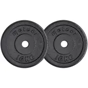 METEOR 10kgx2 Black Cast Iron Standard Weight Plates