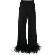 [Prada] Prada Feather-trim Fleece Track Pants XS BLACK
