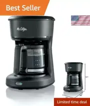 5-Cup Classic Coffee Maker with Grab-a-Cup Feature - Perfect for Small Spaces