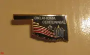 Oklahoma State Shaped Fair Centennial Pin New in Unopened package 2007