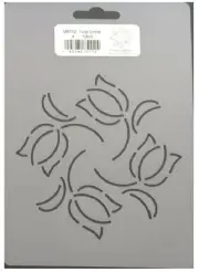 Quilting Stencil Tulip Flower Block Quilt Patterns 4.25" Classic Floral Stencils