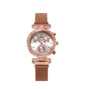 81029# Casual Mesh Strap Bracelet Watch Female High-value Shiny Lazy Watch Retro Decorative Watch