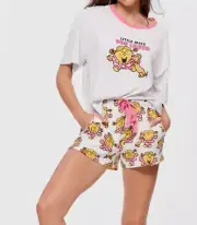 NEW PETER ALEXANDER LITTLE MISS SUNSHINE DOG LOVER TOP SHORTS PJ SET M RP$129.90