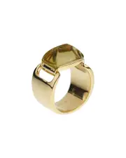 Herms 18K 5.00 ct. tw. Lemon Quartz Cocktail Ring (Authentic Pre-Loved)