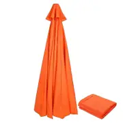 2023 Best Grand Patio Deluxe Curvy Offset Umbrella, Patio Cantilever Umbrella (8.8 Ft-multicolor) Orange 270cm*6k