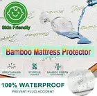 Bamboo Fibre Waterproof Mattress Protectors Bed Mattress Cover Queen King Double