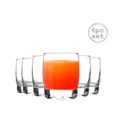 LAV 6 Piece Adora Shot Glasses Set - Glass Liquor Shooter Tumblers - Bell Pepper Base - 80ml