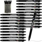 Cholemy 50 Pcs Father's Day Bible Verse Pens Bulk Christian Church Gift Religious Scripture Ballpoint Inspirational Motivational Retractable Black Ink Pen for Women Men Coworker Employee Teacher