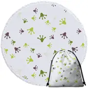 Frog Feet Round Beach Towel