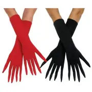 Pointy Finger Gloves Horror Accessory (Red or Black)