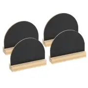 4Pcs Mini Tabletop Chalkboard Signs with Easel Stand (Semicircle, 3.9"x3")