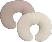 lethooly Nursing Pillow Cover,Muslin Cotton,Removable Cover for Breastfeeding Pillows, 2-Pack Pillow Covers, Ultra-Soft Baby Nursing Pillow, Fits Newborn Feeding Pillow 22.5IN*18IN (Sand), FHFHR-3D