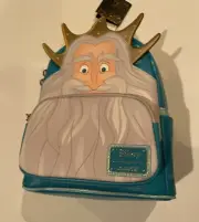 Loungefly Disney King Triton Little Mermaid Aqua mini backpack