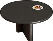 PU PVC Tablecloths Desk Table Mat Tablecovers Round Table Covers Double-Sided Multifunction Waterproof Durable Black + Grey Round Diameter 90CM