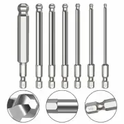 1pc Ball End Hex Screwdriver Bit Metric Hex Bit 65mm Long Magnetic Driver Bit