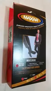 MAXAR COMPRESSION DRESS SOCKS 20-30 mmHg MENS SIZE L BROWN STYLE 1130 FIRM