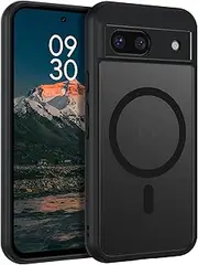 BENTOBEN Case for Google Pixel 8a, Compatible with Magsafe, Frosted Translucent Back Magnetic Protective Slim Phone Cover, Shockproof Case for Google Pixel 8a 6.1 inch 2024, Black