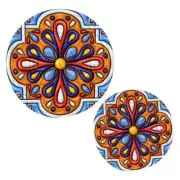 Mexican Talavera Trivets for Hot Pots and Pans and Holders 2PCS Cotton Rope