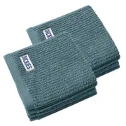 8pc Dickies Zero Twist Rib Towel Face Washer Petrol Blue
