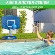 Splash Hoop Poolside Basketball Game -- Blue