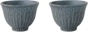 Showa Ceramics Wabi, Navy Blue Rat, Small Rice Bowl, Set of 2, Sold in Diameter 4.8 x 3.5 inches (12.3 x 8.8 cm), Mino Ware, Made in Japan, Dishwasher Safe