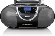 Lenco SCD 6900 Portable DAB+ Radio - Bluetooth - FM Radio - Boombox with CD/MP3 Player - Cassette Deck - USB Input - AUX-in - 3.5 mm Headphone Jack - Black, Normal