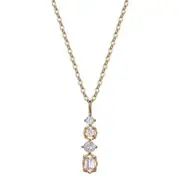 2PCS Silver plating Geometric Necklace Shiny Retro Pendant Personality Clavicle Chain Woman Birthday Gift Jewelry