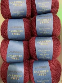 在飛比找Yahoo!奇摩拍賣優惠-JAEGER Cashmere Tweed 酒紅