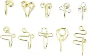 [FOMIYES] Non-Pierced Nose Ring Nose Clip Set 10pcs Fashion Stainless Steel for Women Men