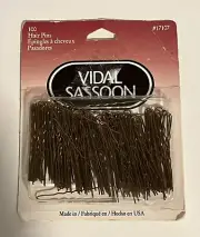 Vintage NOS Vidal Sassoon 100 Brown Hair Pins