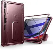 [Dexnor] for Samsung Galaxy Tab S9 Ultra/S8 Ultra Case, [Built in Screen Protector and Kickstand] Heavy Duty Military Grade Protection Shockproof Protective Cover - Red