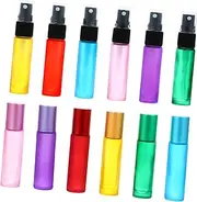 Gogogmee 12pcs Glass Roller Bottles Frosted Essential Oil Bottles Travel Size Perfume Sprays Set for Oils Cosmetics