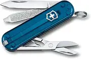 Victorinox Swiss Army Pocket Knife Classic SD with 7 Functions, Sky High Transparent