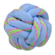Rope Ball Dog Toy 2.75" Knot Blue Durable Puppy Chew Fetch Busy Toys Unwrap New