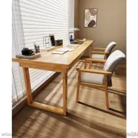 在飛比找蝦皮商城精選優惠-純實木書桌成人家用雙人電腦桌台式長條桌靠牆窄桌子工作台長方形