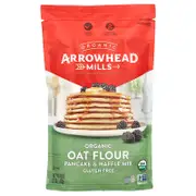 Arrowhead Mills, Organic Oat Flour Pancake & Waffle Mix, Gluten Free, 16 oz (453 g)