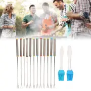 12pcs 24cm Fondue Forks Stainless Steel Handheld Fondue Sticks With Handle ZO