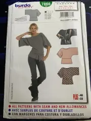Burda Sewing Pattern - 7866 - Ladies Pullover - 10-22 - Uncut