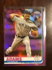 Chance Adams 2019 Topps Chrome Pink Refractor Rookie Card #109