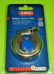 CARDED 24/60 ABU24/60CKD Marine Grade Stainless Mini Round DISKUS Padlock