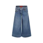 MAXCo. Kids Logo Patch Wide Leg Jeans 16Y,14Y Blue