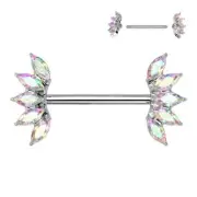 Piercing Nipple Fan Marquise Aurore Borealis