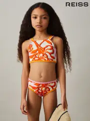 Reiss Pink Print Phoebe Floral-Print Bikini Bottoms (F04043) | $35