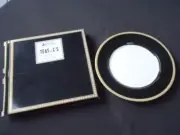 Maxwell & Williams black teas & c's Contessa snack bread plate new in box 19cm