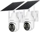 SEHMUA 2K Solar Security Cameras Wireless 2 Pack 360° View Pan RBX-S73 - White
