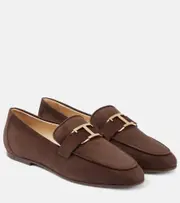 [Tod's] Tod's T Timeless suede loafers AU 11 brown