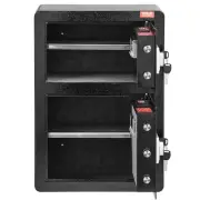VEVOR Double Door 3.5 cu.ft Safe Box with Key Lock Password Fireproof Bag Black,