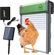 Automatic Chicken Coop Door, Solar Chicken Coop Door Opener with Timer, Light Sensor, Remote Control, Manual Control, Weatherproof, Anti-Pinch, Chicken Coop Accessories,Multi-Mode,Chicken Coop Door