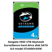 Seagate HDD 4TB Skyhawk Surveillance hard drive disk SATA 6.0 model ST4000VX016